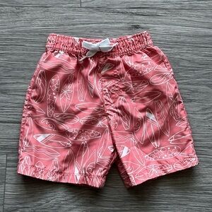 Wonder Nation Surfboard Swim Trunks Salmon Colored Size 3T